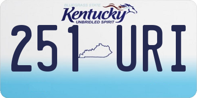 KY license plate 251URI