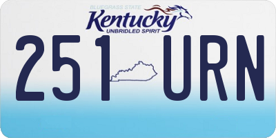 KY license plate 251URN