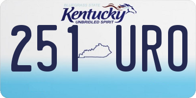 KY license plate 251URO