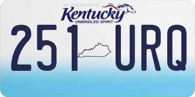 KY license plate 251URQ