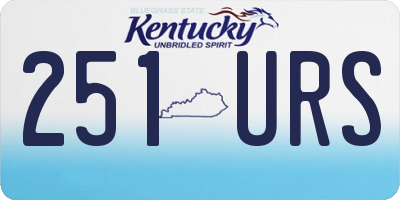 KY license plate 251URS