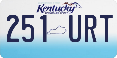 KY license plate 251URT