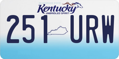 KY license plate 251URW