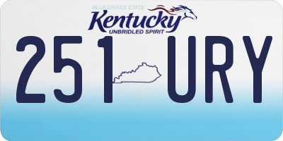KY license plate 251URY