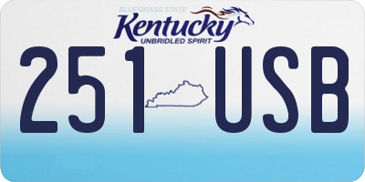KY license plate 251USB