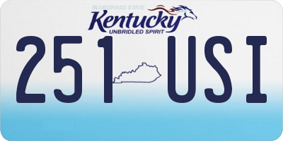 KY license plate 251USI