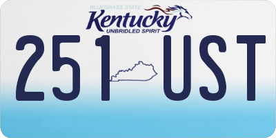 KY license plate 251UST