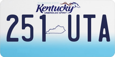 KY license plate 251UTA