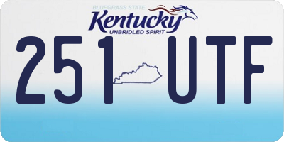 KY license plate 251UTF