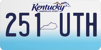 KY license plate 251UTH
