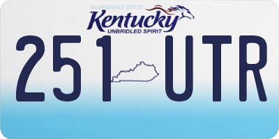 KY license plate 251UTR