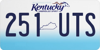 KY license plate 251UTS