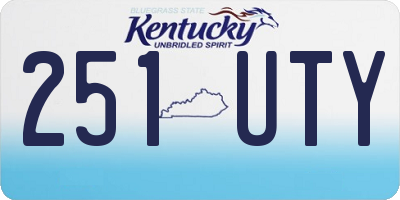 KY license plate 251UTY