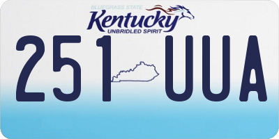 KY license plate 251UUA