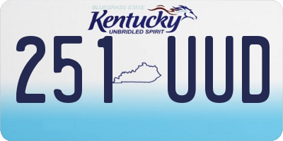 KY license plate 251UUD