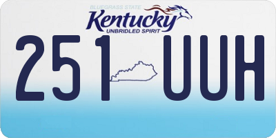KY license plate 251UUH