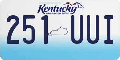 KY license plate 251UUI