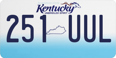KY license plate 251UUL