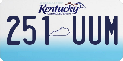 KY license plate 251UUM