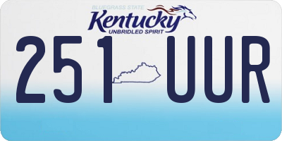 KY license plate 251UUR