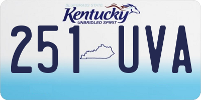 KY license plate 251UVA