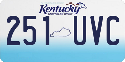 KY license plate 251UVC