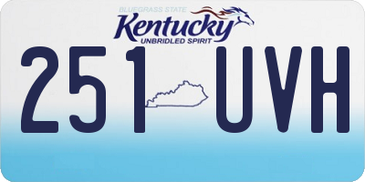 KY license plate 251UVH