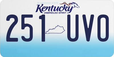 KY license plate 251UVO