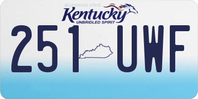 KY license plate 251UWF