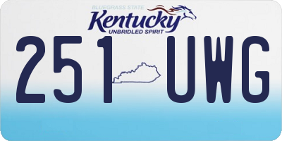 KY license plate 251UWG