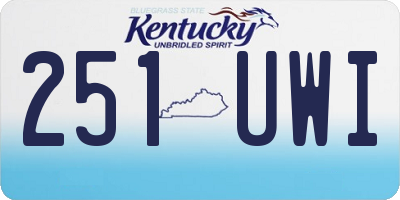 KY license plate 251UWI