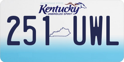 KY license plate 251UWL