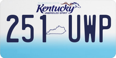 KY license plate 251UWP