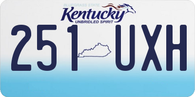 KY license plate 251UXH