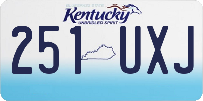 KY license plate 251UXJ
