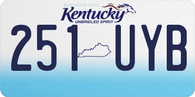 KY license plate 251UYB
