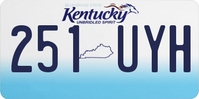 KY license plate 251UYH