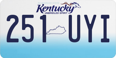 KY license plate 251UYI