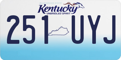 KY license plate 251UYJ