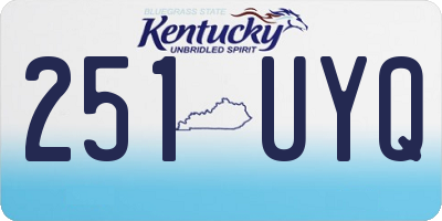 KY license plate 251UYQ