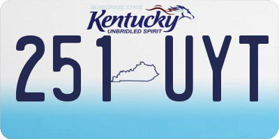 KY license plate 251UYT