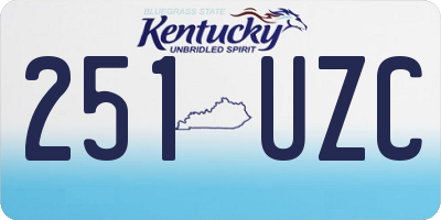 KY license plate 251UZC
