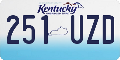 KY license plate 251UZD