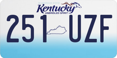 KY license plate 251UZF