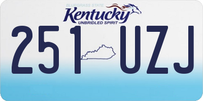 KY license plate 251UZJ