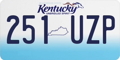 KY license plate 251UZP