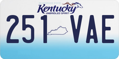 KY license plate 251VAE