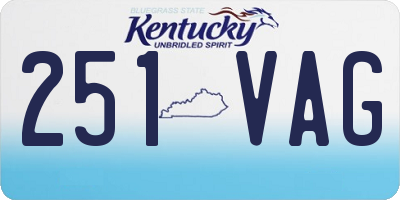 KY license plate 251VAG