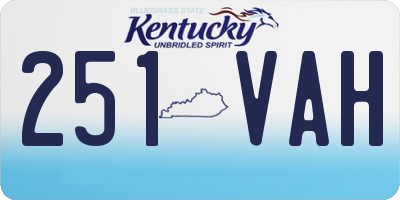 KY license plate 251VAH