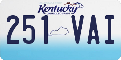 KY license plate 251VAI